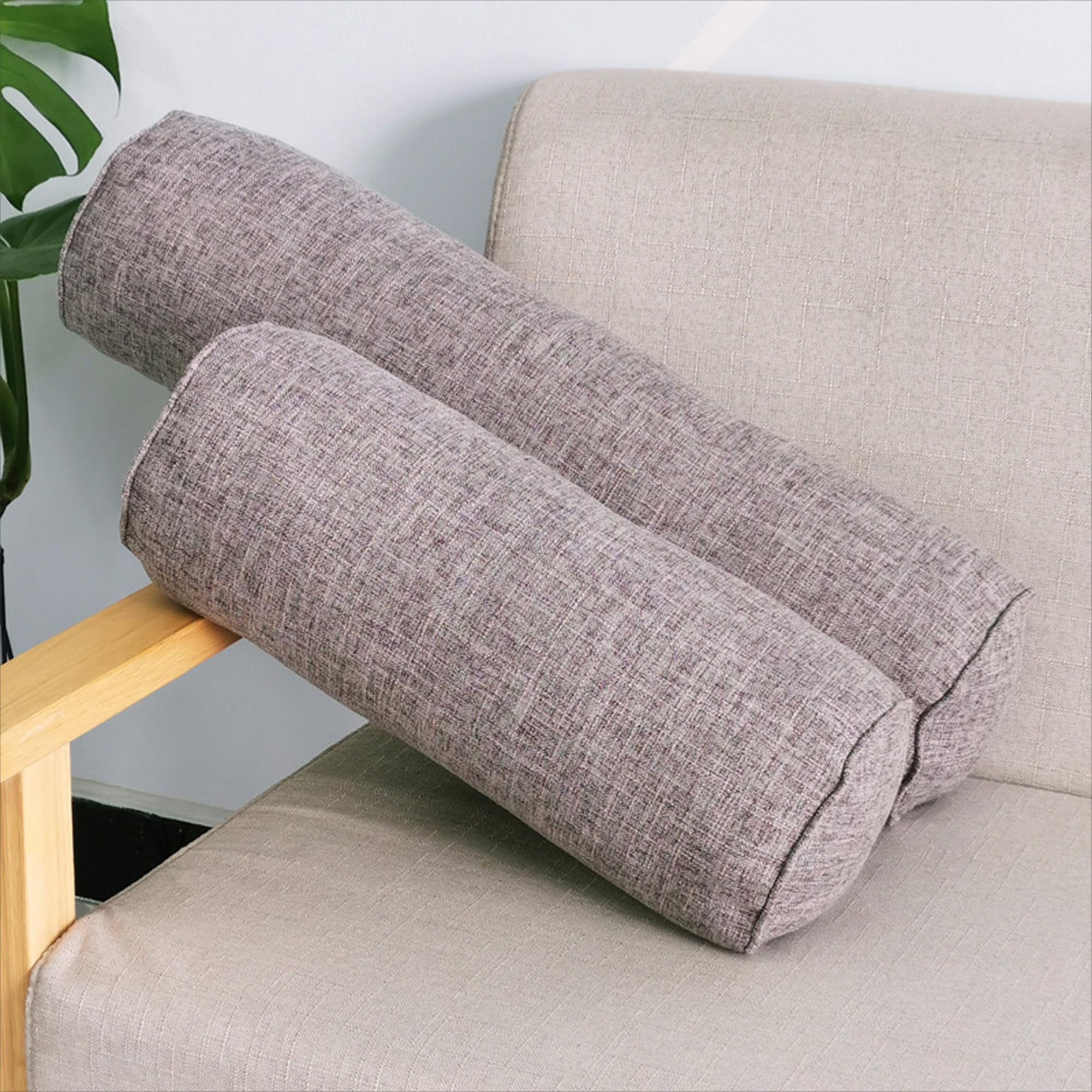XANAYXWJ Cuscino Rotondo Blu per Letto e Divano - Cuscino di Supporto Lombare 120x20 cm Elegante Cuscino Cilindro da Giardino per Esterni Comodo Accessorio per la Decorazione della Casa