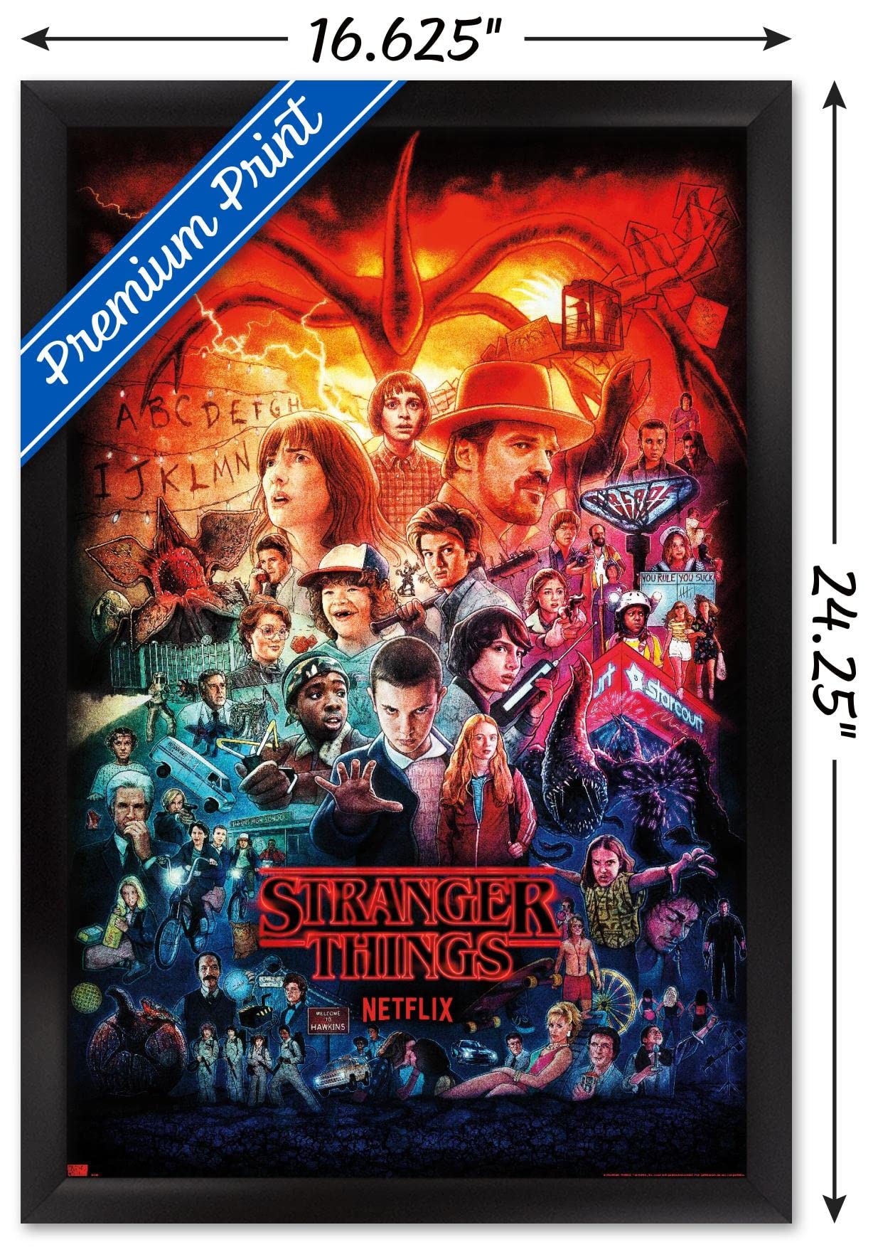 Stranger Things Merch Stranger Things Wall Poster - Three Seasons