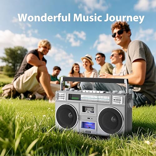 Miniatura 6 de FragrantBodyOilz Radio AM FM retro con altavoz Bluetooth, transistor de radio Bluetooth vintage con el mejor sonido, USB C recargable, compatible