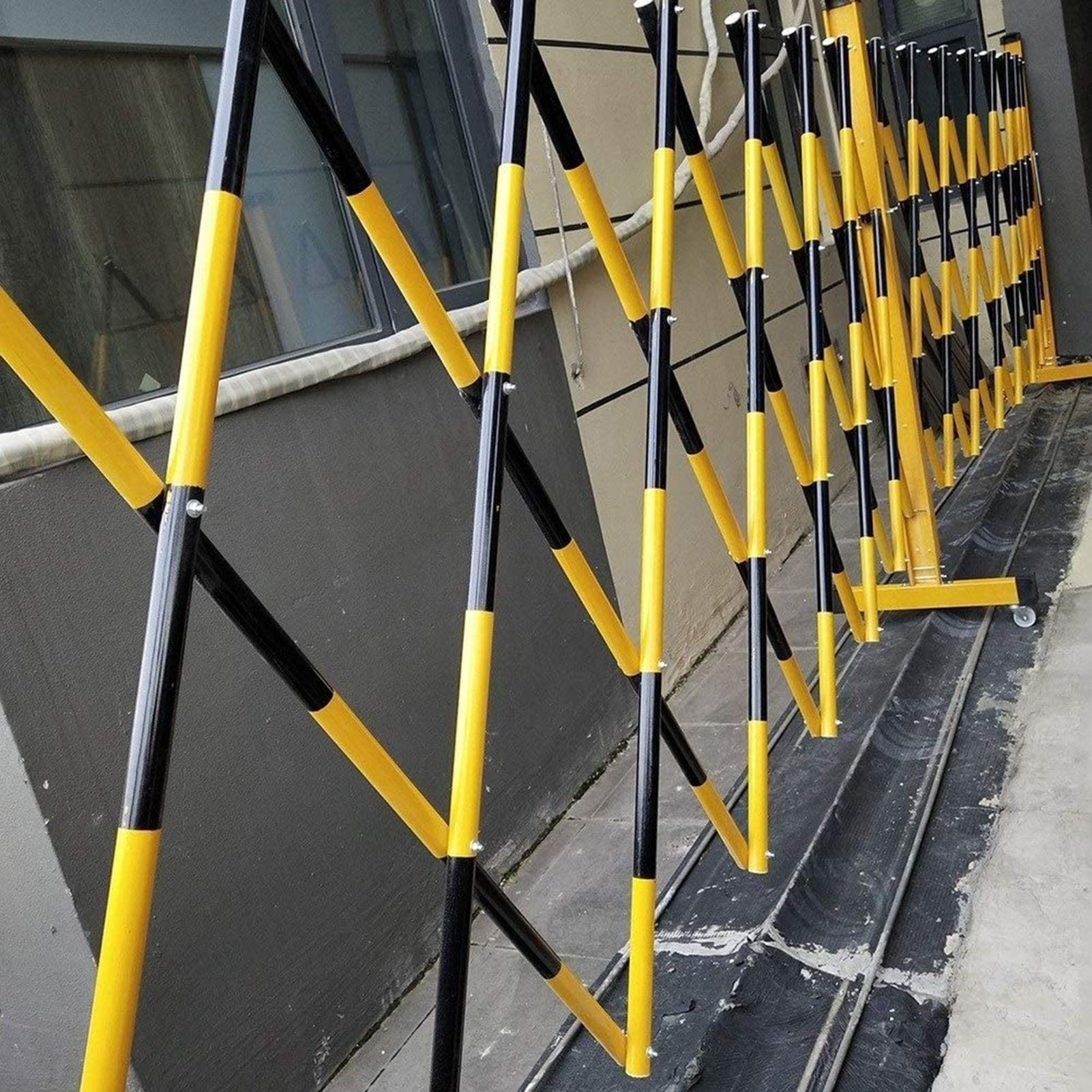 Barricada De Metal Expansível Industrial Porta De Barreira Móvel Flexível Cerca