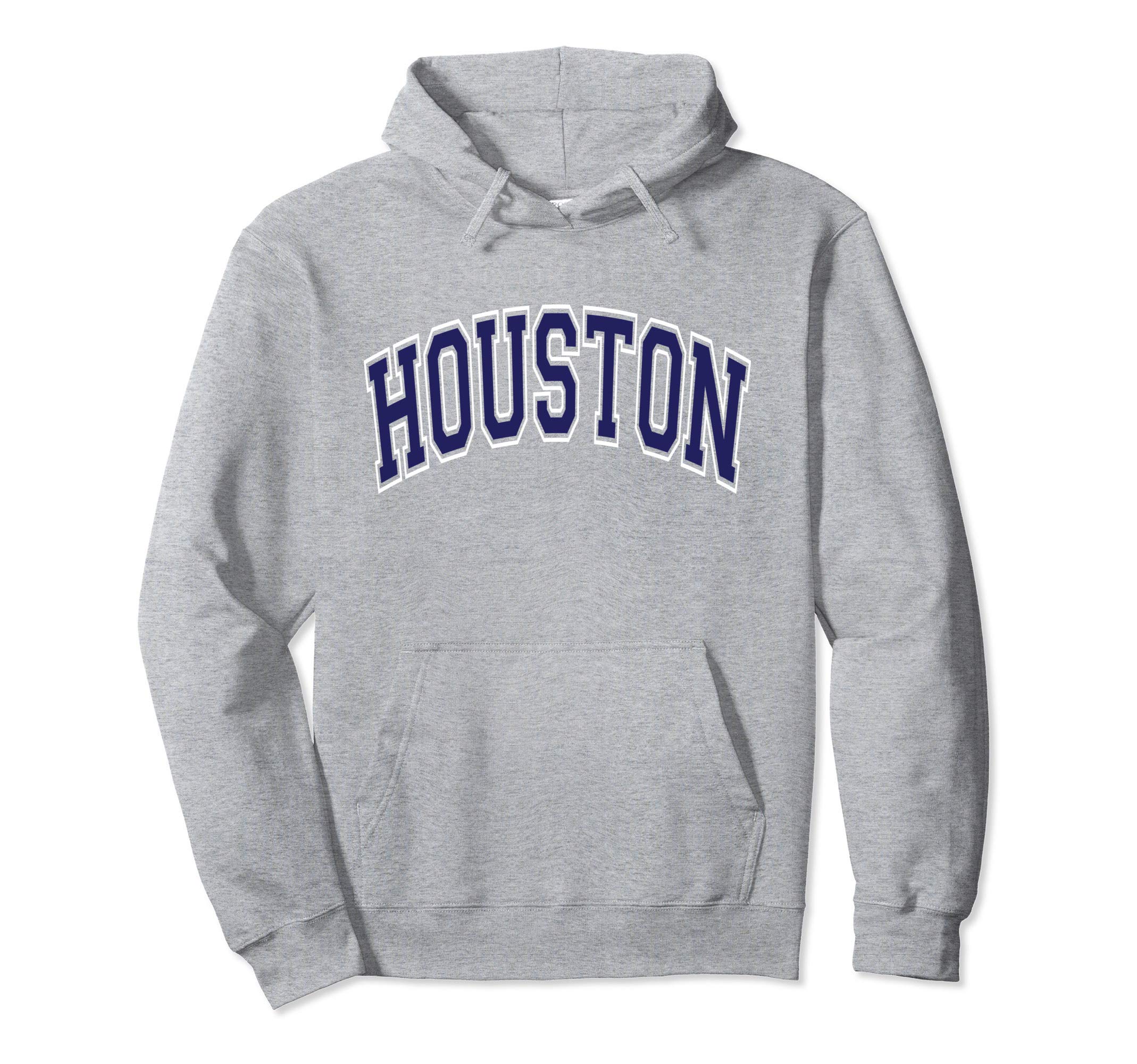 133 Apparel Houston TXHouston Texas TX Varsity Style Navy Blue Text Pullover Hoodie