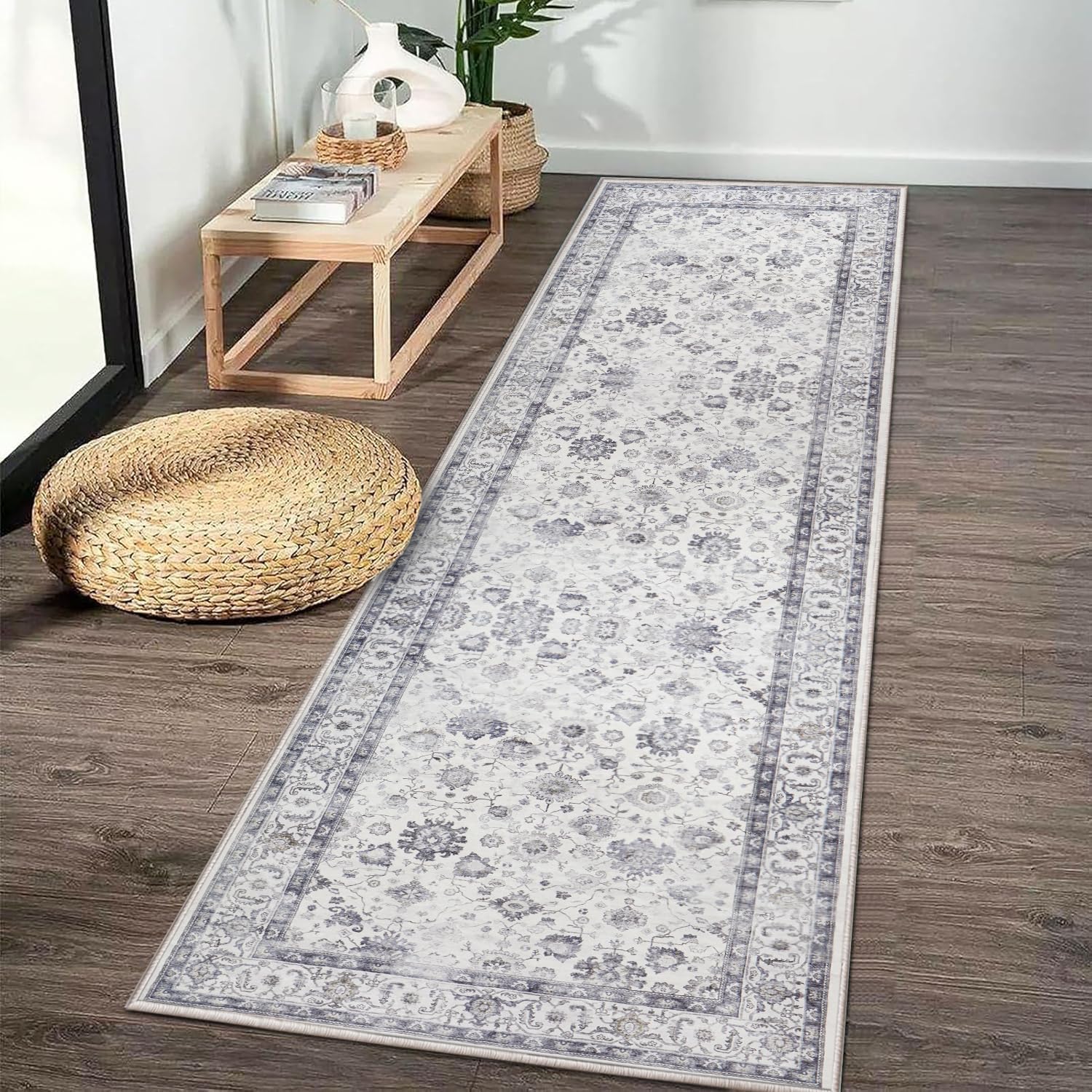 BedLooms Machine Washable Hallway Runner Rug 60x220 cm Serene Soft Touch Premium Quality Rugs for Living Room, Non Slip Carpet Runners for Bedroom, Dining Room Kids Room