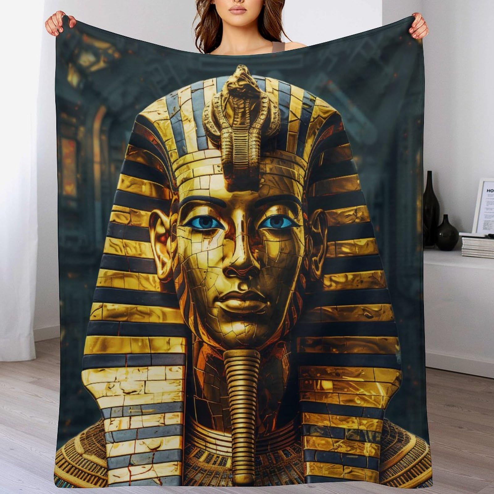 Mythologie égyptienne couverture de flannel confortable et douce 130x150cm
