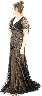 Women's Sleeveless Lace Capelet Gatsby Dress - Buy now