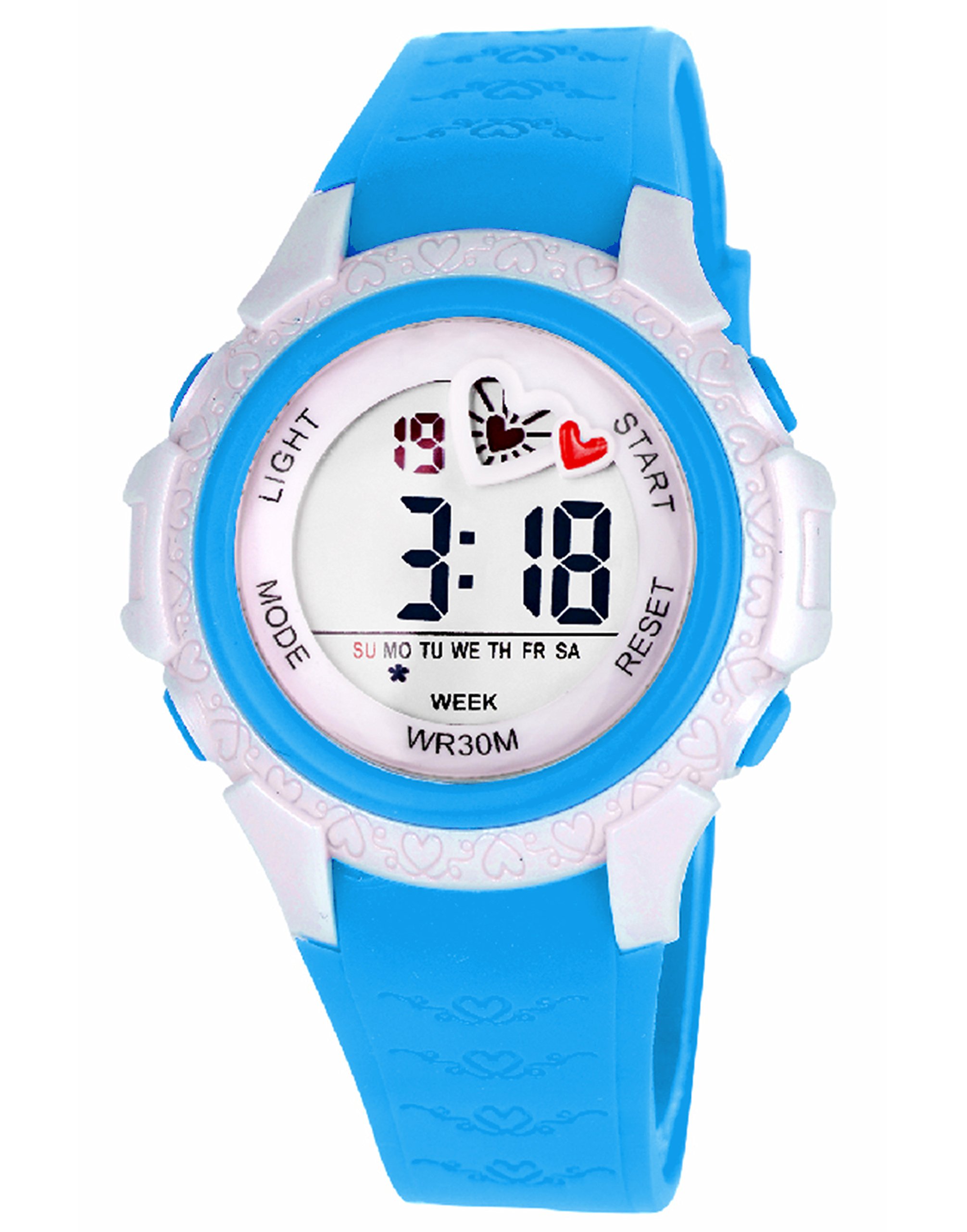 Time Up Digital Red Heart Dial Design Alarm Multifuctions Sports Watch for Kids-KMR-8576122-4 (B07CC7D4J9) Amazon Price History, Amazon Price Tracker
