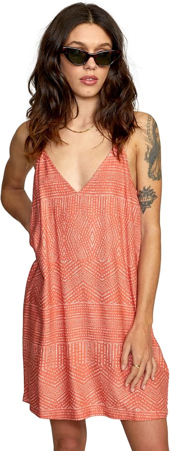 RVCA Womens Jade Woven Spaghetti Strap Dress