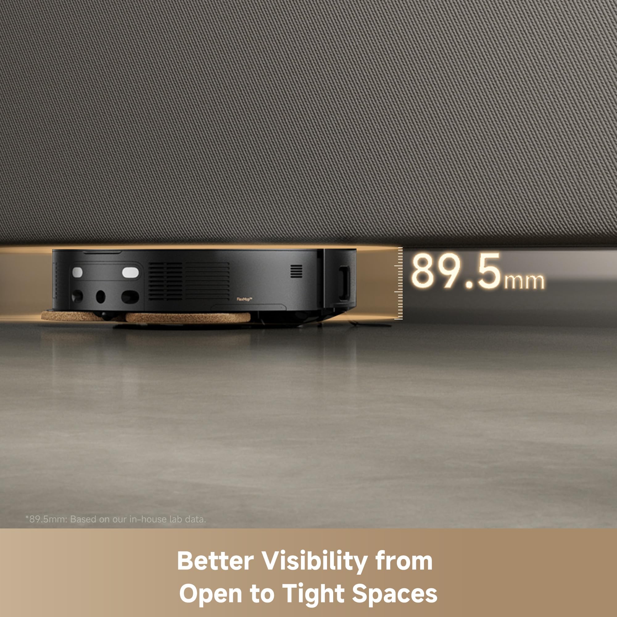 Mova Mobius 60 Robot Vacuum and Mop, 30000Pa Suction, Auto-Interchangeable Mop Pads, Liftable Navigation with 3.15inches Obstacle Overcoming, DuoSolution System Designed for Pets