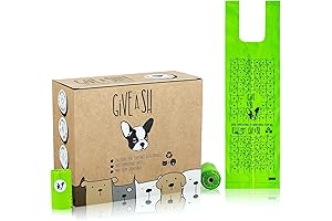 100% Compostable Dog Poop Bags with Handles for Environment-Conscious Pet Owners