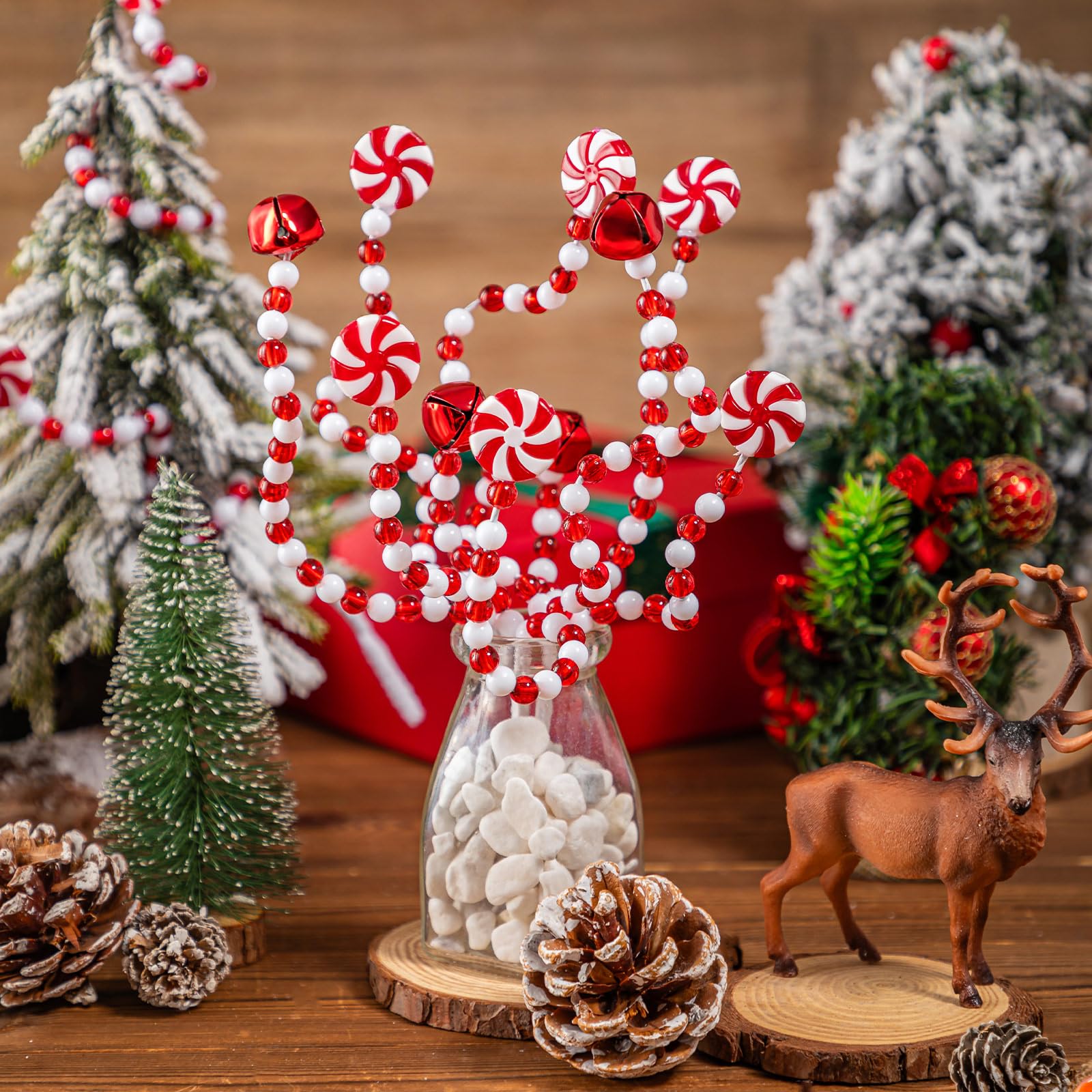 Christmas Tree Decor Sticks 4-Piece Large Peppermint Lollipop Christmas  Tree Picks - 12.6\, image size:1600x1600
