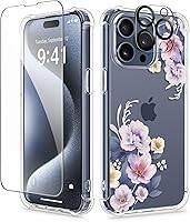 Vista 191 de GVIEWIN - Funda para iPhone 11 con protector de pantalla + protector de lente de cámara, cubierta protectora transparente suave de poliuretano