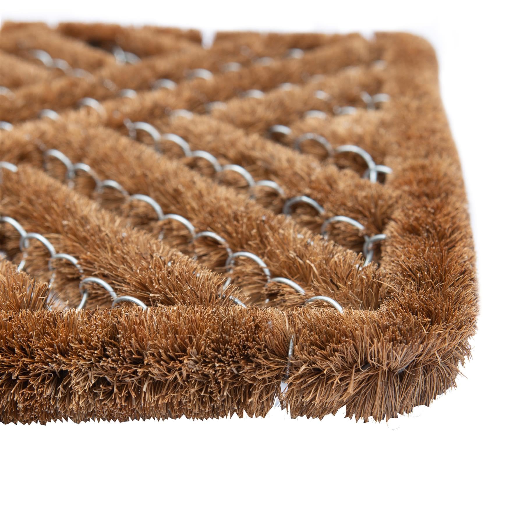 Nicola Spring Mat de Porte de Gratte-Core - Fil extérieur extérieur épuroutteur de Bienvenue - 60 x 40 cm - Natural - Pack de 2