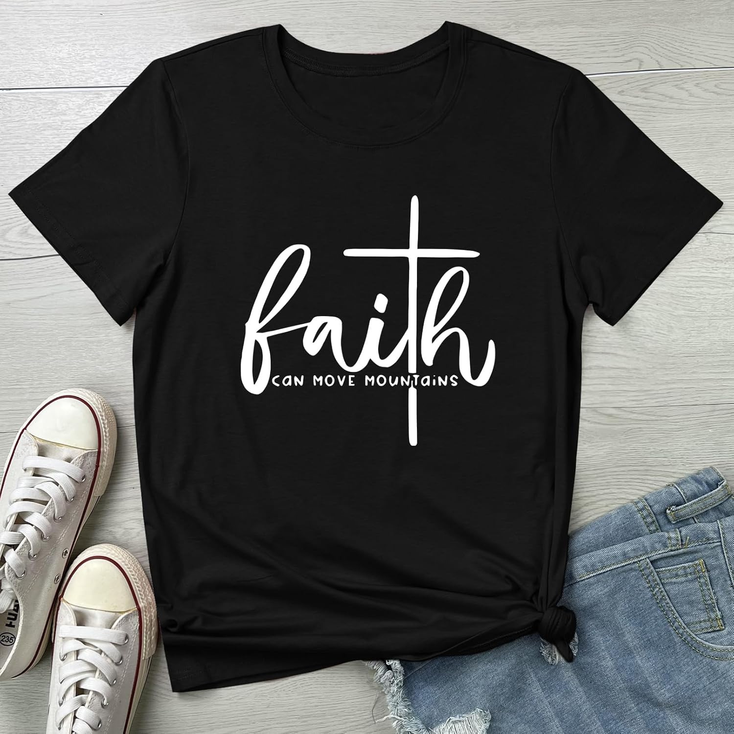 BLACKMYTH Women Faith Cute Tees Graphic T Shirts - Image 2