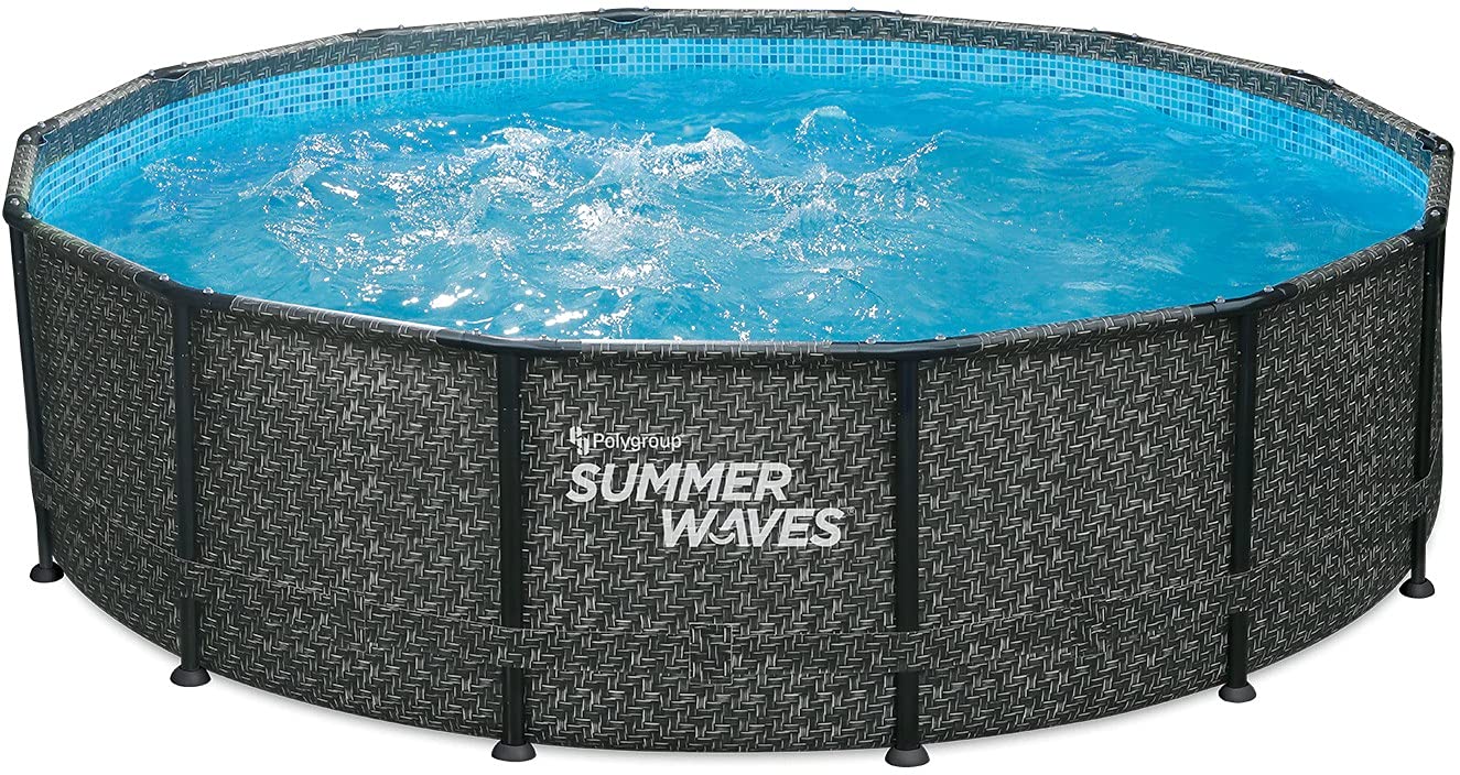 Summer Waves Frame Elite Pool Dark Herringbone 427 x 107 cm