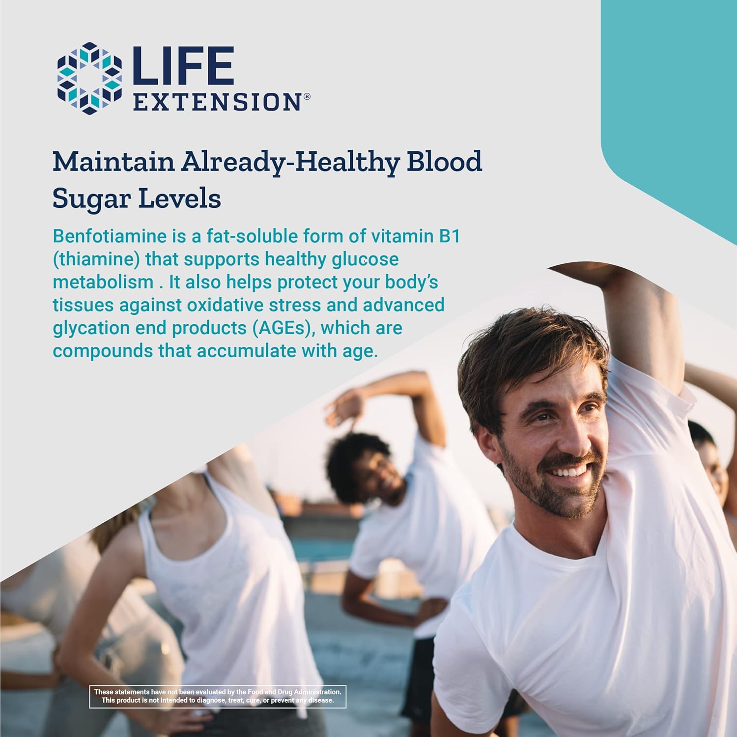 Life Extension Benfotiamine with Thiamine 100 mg Fat & Water Soluble Vitamin B1 - Gluten-Free, Non-GMO, Vegetarian - 120 Vegetarian Capsules : Health & Household