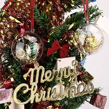 Amazon.co.jp: ZOYUBS 透明中空ボール クリスマスボール ツリー