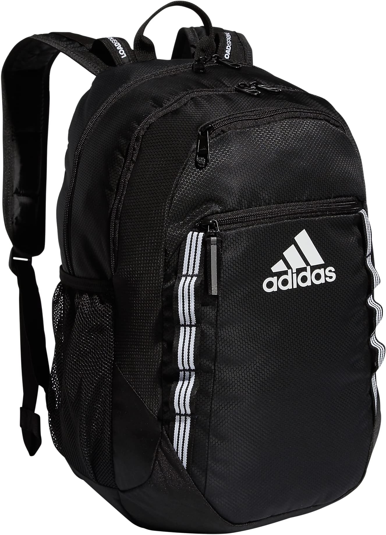 adidas Excel 6 Backpack, Black/White 3 Stripe Webbing, One Size, Excel 6 Backpack