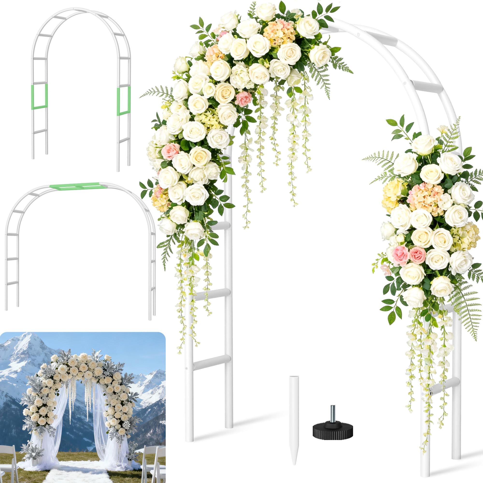 Thickened Rustproof Garden Arch Metal Trellis for Climbing Plants