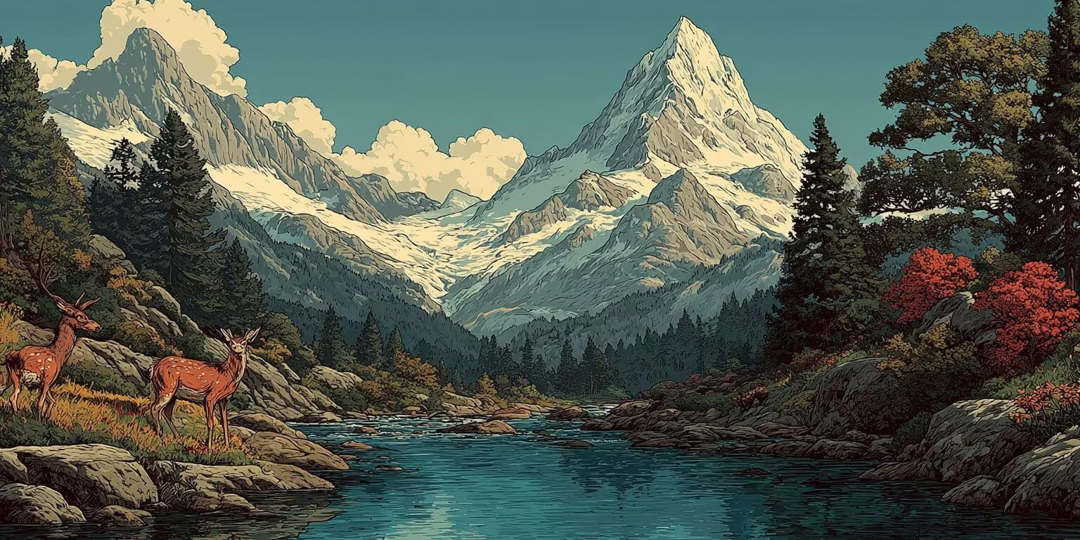 Pintar por Numeros Adultos, Lago Lu, 70x90cm 7JGWX-303