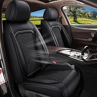 Car Seat Covers Full Set for Mitsubishi Eclipse Cross 2018-2024 2025 2026, Breathable Cooling Ice Silk Leather Car Seat Covers, 5 Seats for Mitsubishi Eclipse Cross Accessories (Black)