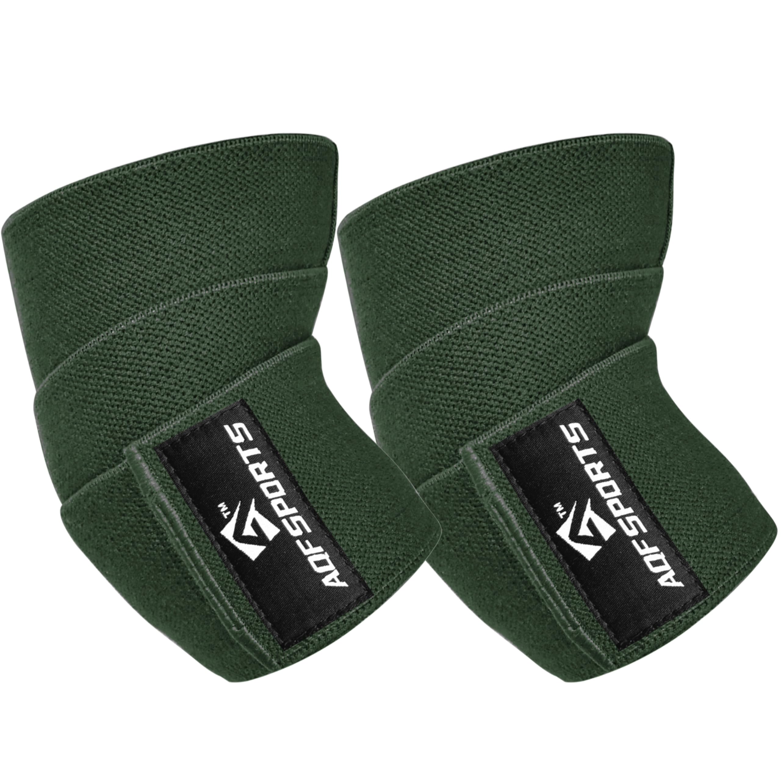 AQF Elbow Wraps for Weightlifting Gym Elbow Support - Heavy Duty 40" Elasticated Elbow Sleeves Straps for Powerlifting, Bodybuilding, Training & Bench Press (Pair) โ image 1
