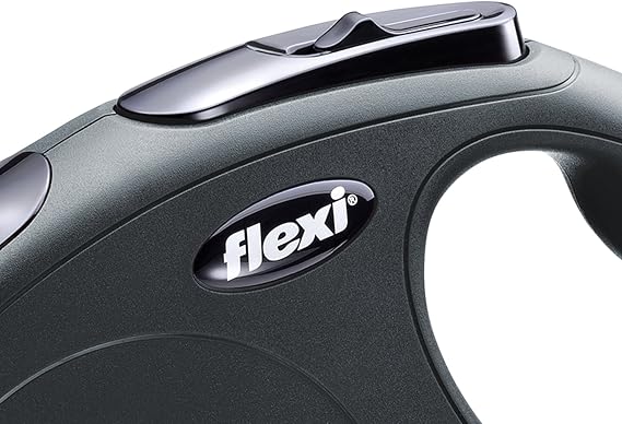 FLEXI New Classic Retractable Dog Leash (Cord), 26 ft, Medium, Black