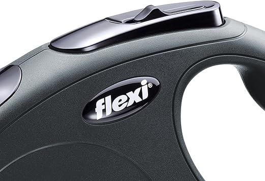 FLEXI New Classic Retractable Dog Leash (Cord), 26 ft, Medium, Black