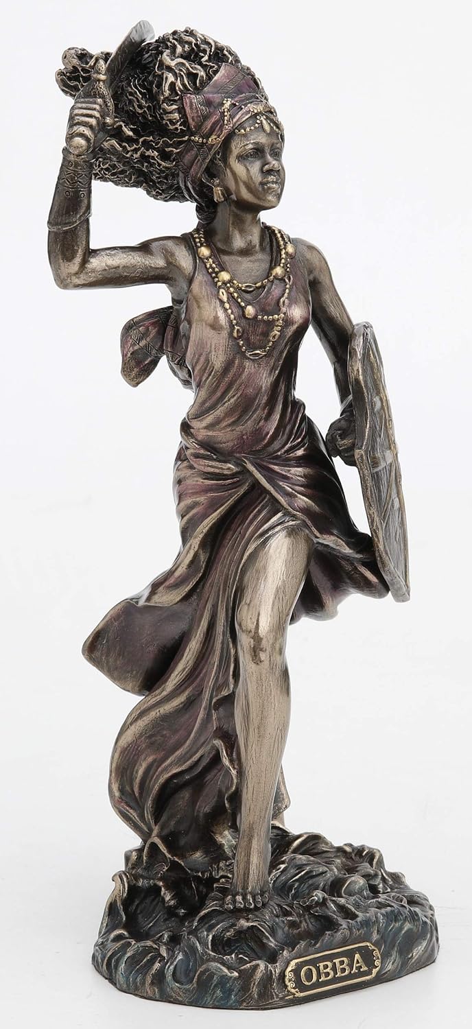 Super Cheap 🛒 Veronese Design 8 5/8 Inch Santeria Orishas Obba River Goddess Cold Cast Resin Bronze Finish Statue Shrine Idol Best Deal Product Veronese Design 8 5/8 Inch Santeria Orishas Obba River Goddess Cold Cast Resin Bronze Finish Statue Shrine Idol