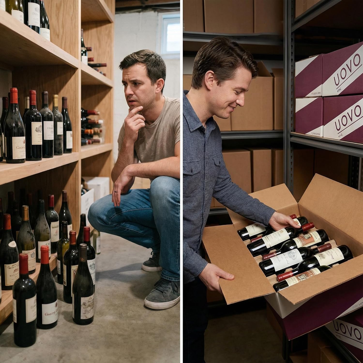 6-Bottle Layflat Wine Storage Box Wine Storage | Stores 6 Bottles | Bundle Options Available | Pre-Cut Inserts Included (10)
