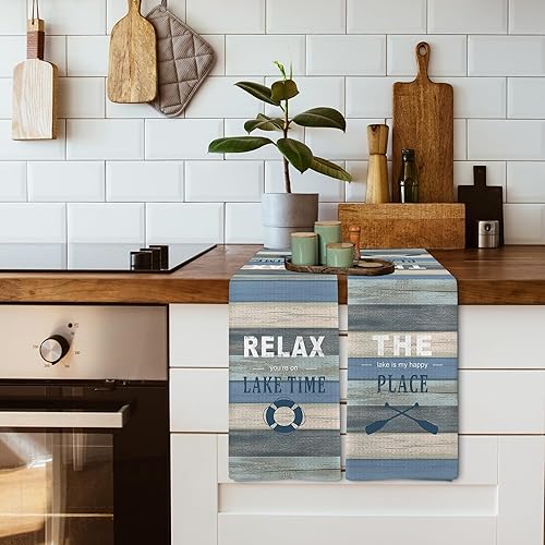 Miniatura 5 de Juego de 2 toallas de mano divertidas rústicas de lago barco, decoración de campista, regalos para el hogar, casa de lago de verano, decoración
