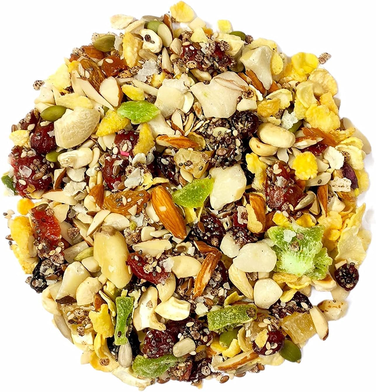 Dry Fruit Hub Healthy breakfast 400g, Nuts Delight, Breakfast Cereal, High in Iron, High in Fibre, Naturally Cholesterol Free, High in Iron, Source of Fibre, Dryfruits Nut & Seeds Mix