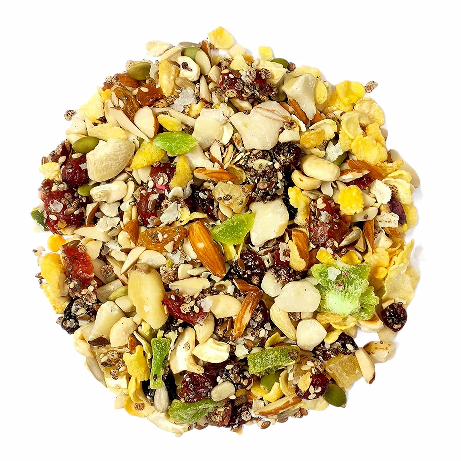 Dry Fruit Hub Healthy breakfast 400g, Nuts Delight, Breakfast Cereal, High in Iron, High in Fibre, Naturally Cholesterol Free, High in Iron, Source of Fibre, Dryfruits Nut & Seeds Mix