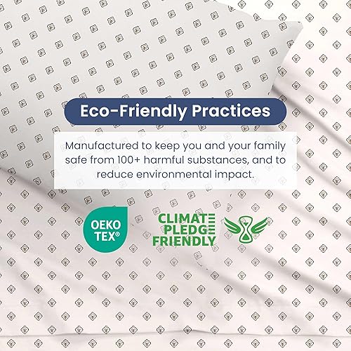 Miniatura 9 de Sábanas de 3 piezas para cama individual XL  Lista de verificación para universidad y dormitorio  Sábanas ligeras, suaves y transpirables  Mezcla