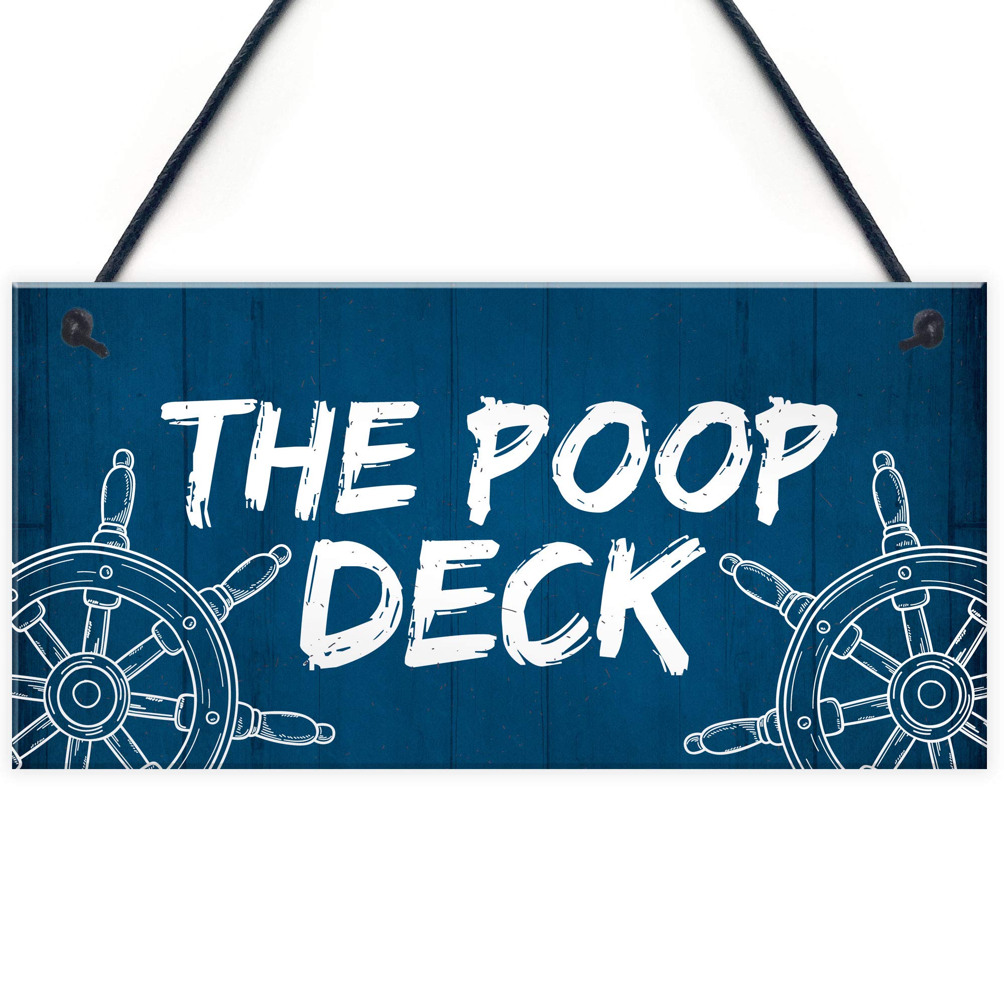 Funny Nautical Theme Sign For Bathroom Toilet Loo Beach Theme Home Decor
