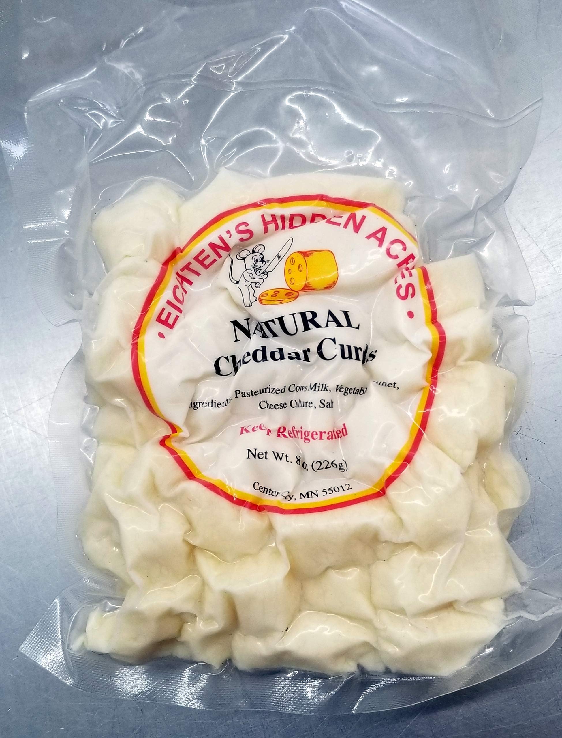 EICHTENS Natural Cheddar Curds, 8 OZ