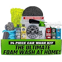 Chemical Guys Car Wash Kit 14-Pc Arsenal Builder - with Foam Blaster, Wash Bucket, Towels, Applicators, and 16 oz Soaps, Waxes, and Cleaners - Complete Car Detailing Gift Set, Works with Garden Hose