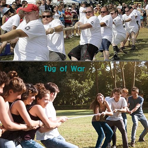 Miniatura 5 de Cuerda de manila de 1-14 pulgadas x 100 pies, cuerda de manila trenzada gruesa de yute de 1.25 pulgadas para paisajismo, manualidades, deportes,