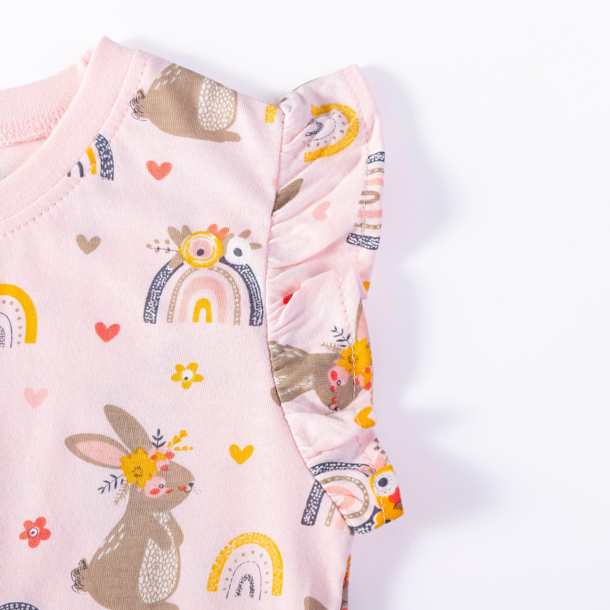 Pilipulu Camisetas de Manga Corta Niñas, Camiseta Algodon para Niña de Verano, Cuello Redondo T-Shirts Moda Informal Tops para Niños 3-8 Años — view 6