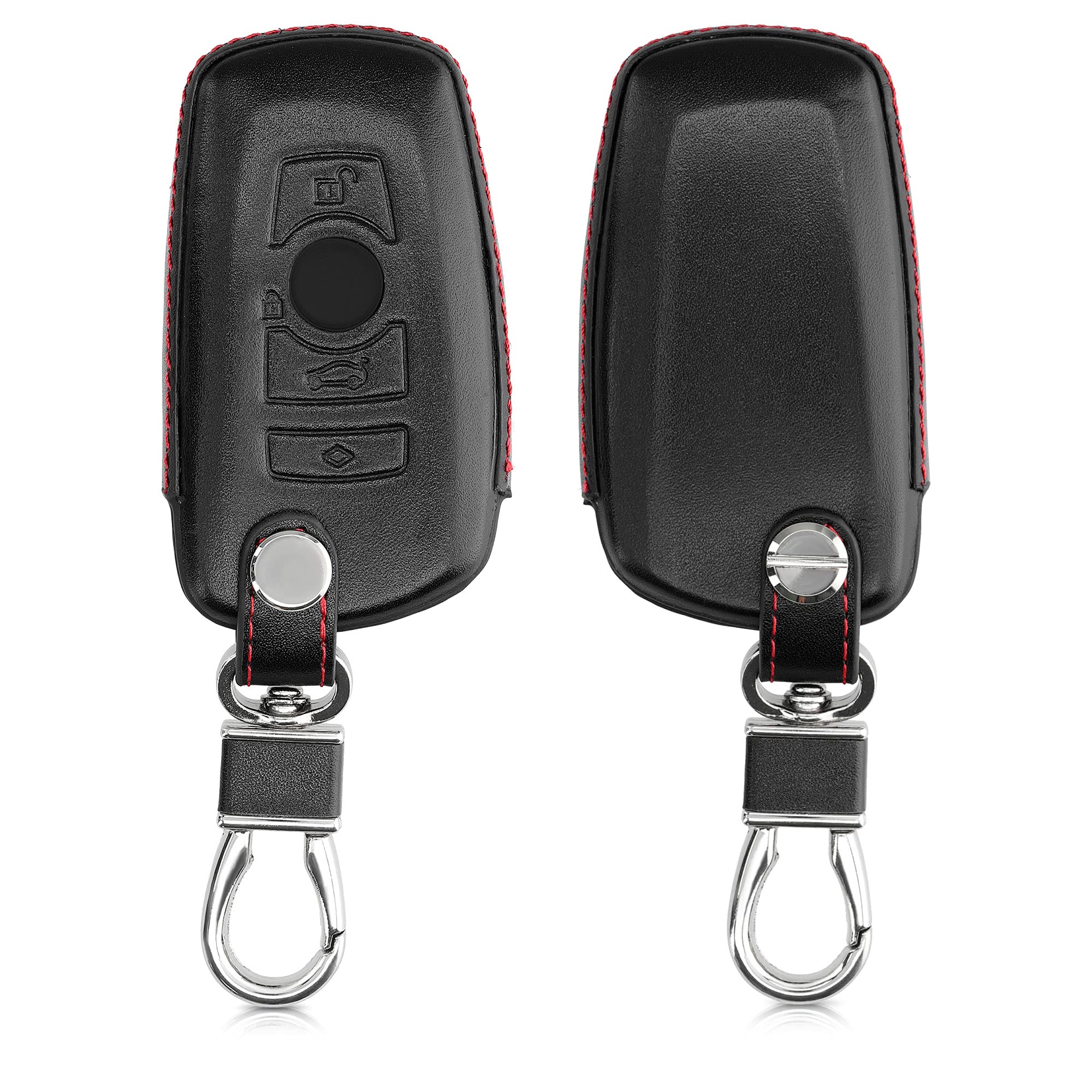 kwmobileKey Cover Compatible with BMW - Black/Red