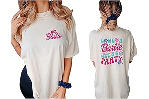 Women's Groovy Retro 1972 Barbie Graphic Tee Shirt Inspired 70s Barbie Outfit