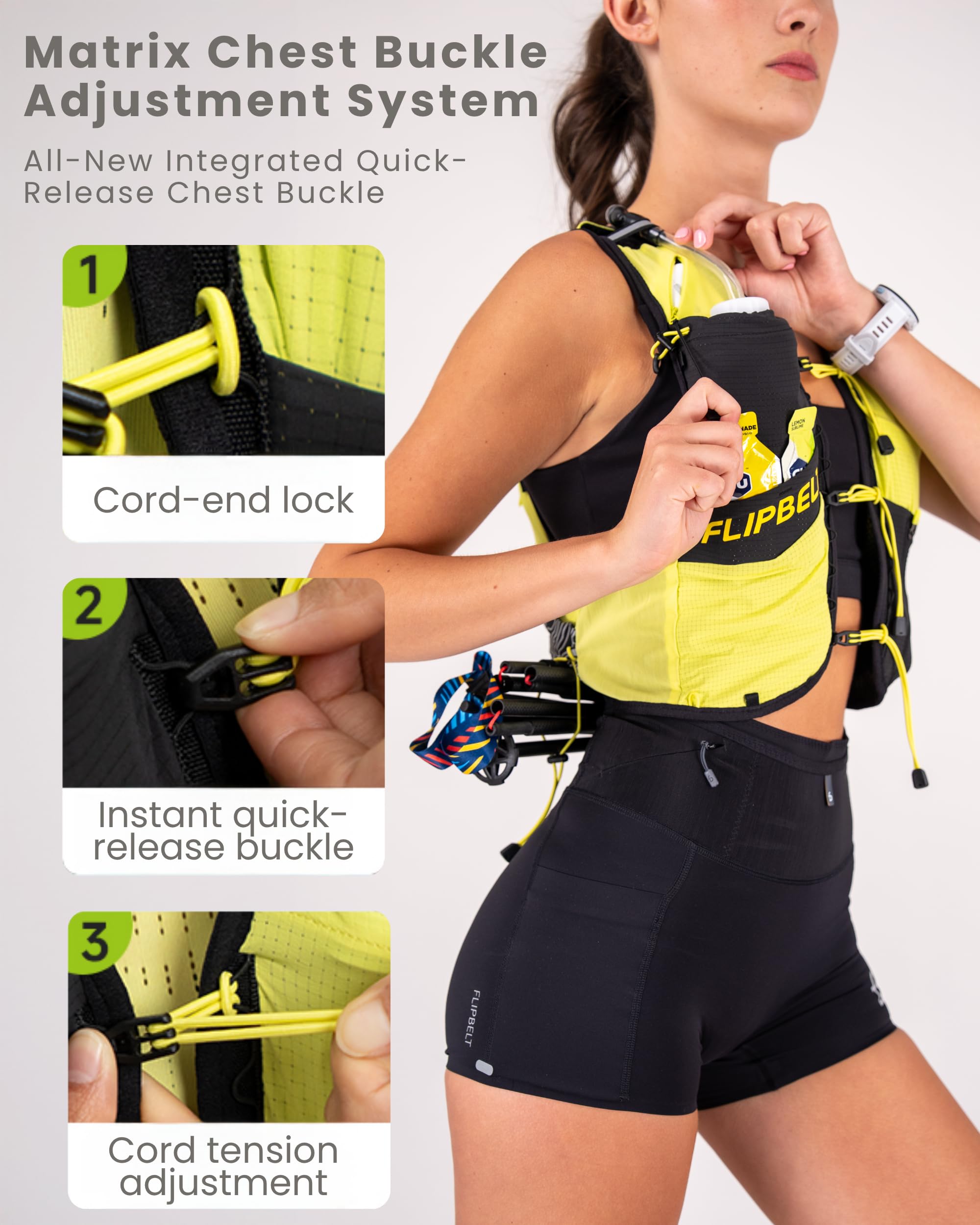 FlipBelt Tahoe Gilet d'hydratation Rose Blush XS