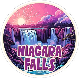 Niagara Falls New York Sticker 4 Inch Waterfall Travel Souvenir Destination - Waterproof Vinyl Decal for Laptop Water Bottle Car Tumbler - Durable Aesthetic Long-Lasting Stickers for Adults ID44990