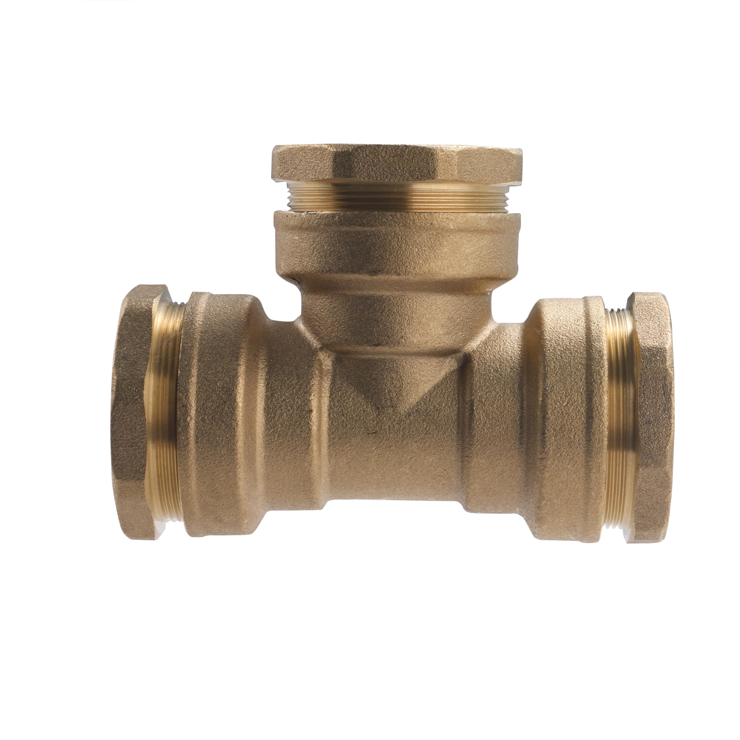 Connettore a T uguale in ottone Ø40 per tubo in polietilene | Connessione resistente e durevole | Ideale per impianti di irrigazione e idraulici | Installazione rapida e sicura | QUICK PLOMBERIE