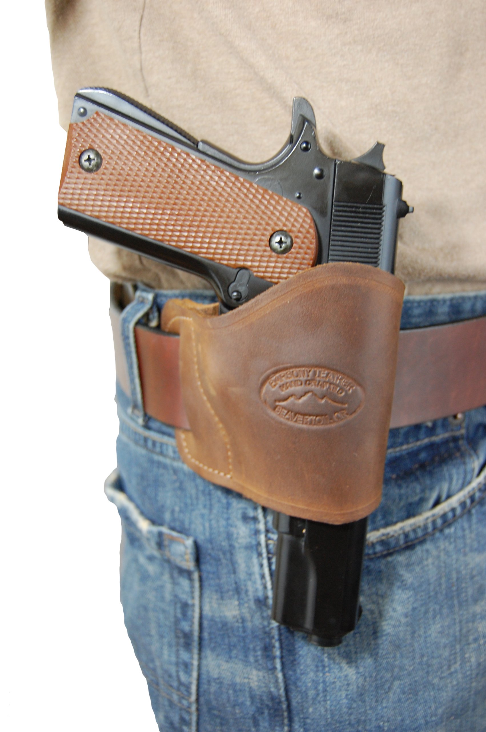 ホルスター レザー製 [45 S&W] Amazon.co.jp: コルトUS m1917 / S＆W 1917 .45 ACPリボルバー