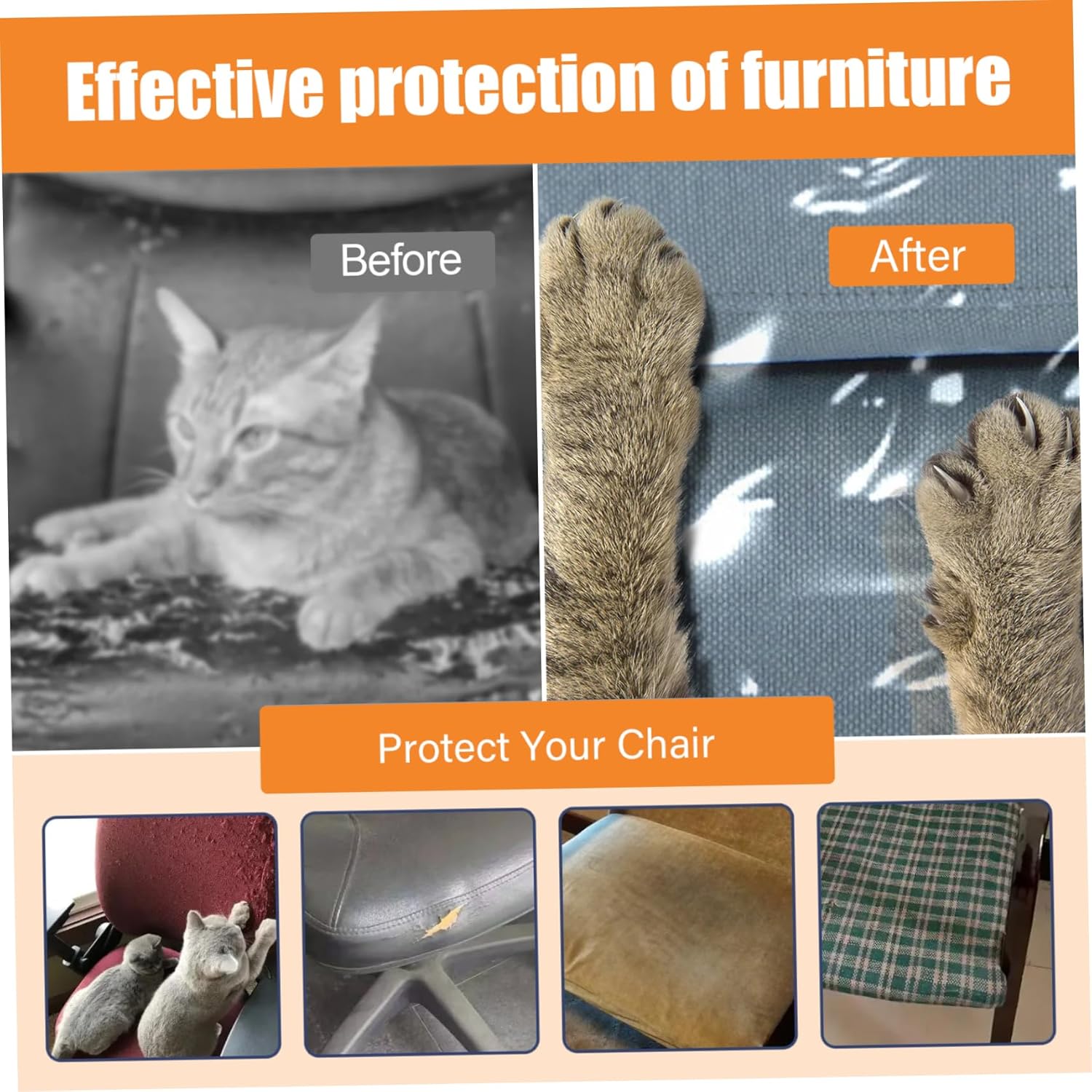 Dining Chair Covers Set of 4 Clear Stain Resistant Plastic Chair Covers Easy to Clean Protectors from Water Dust Pet Claws Kids Scratch Decor.