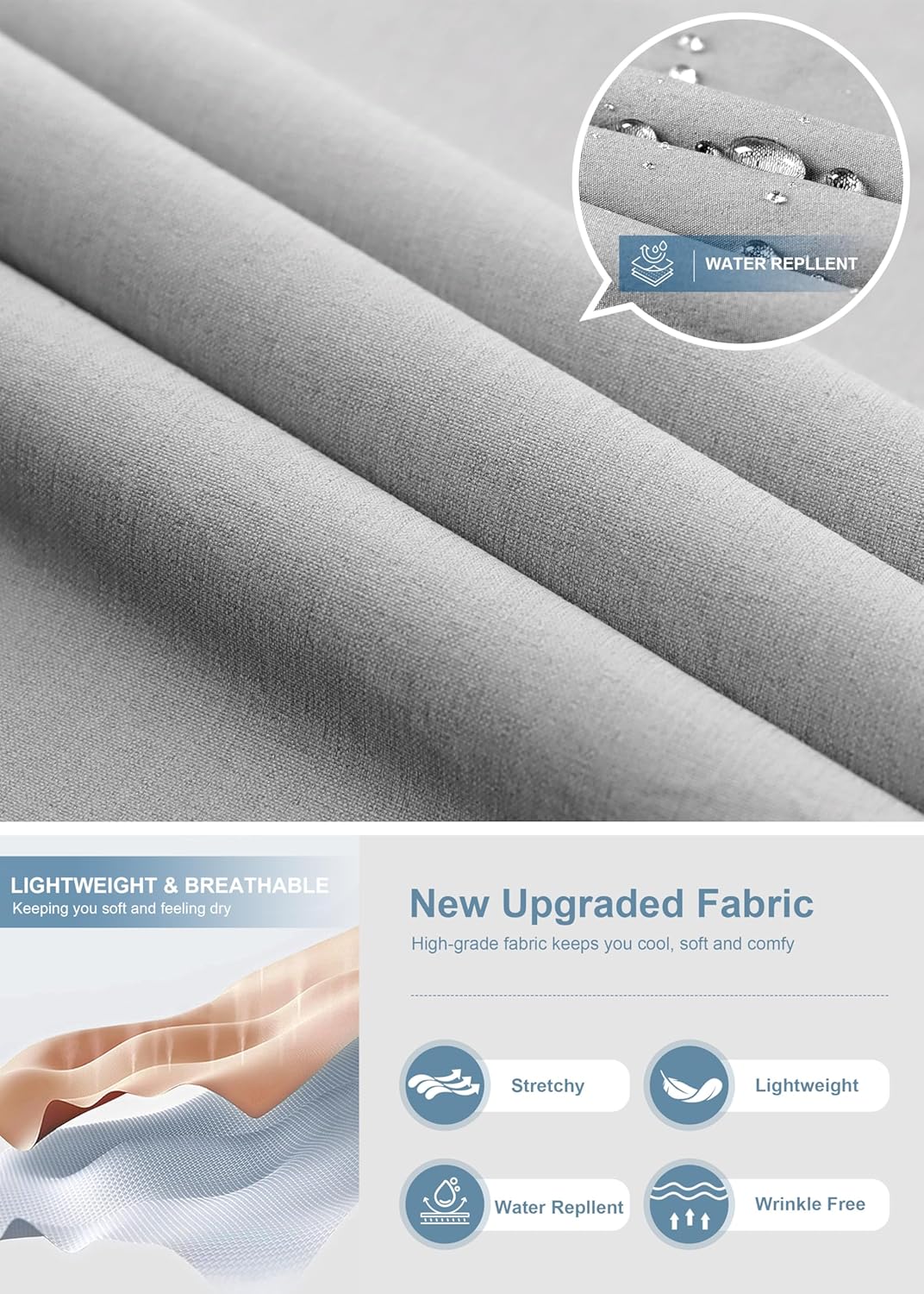 Men's Classic Fit Golf Shorts with 5 Pockets 11" Inseam Dress Stretch Lightweight Quick Dry Shorts for Casual Work - Image 6