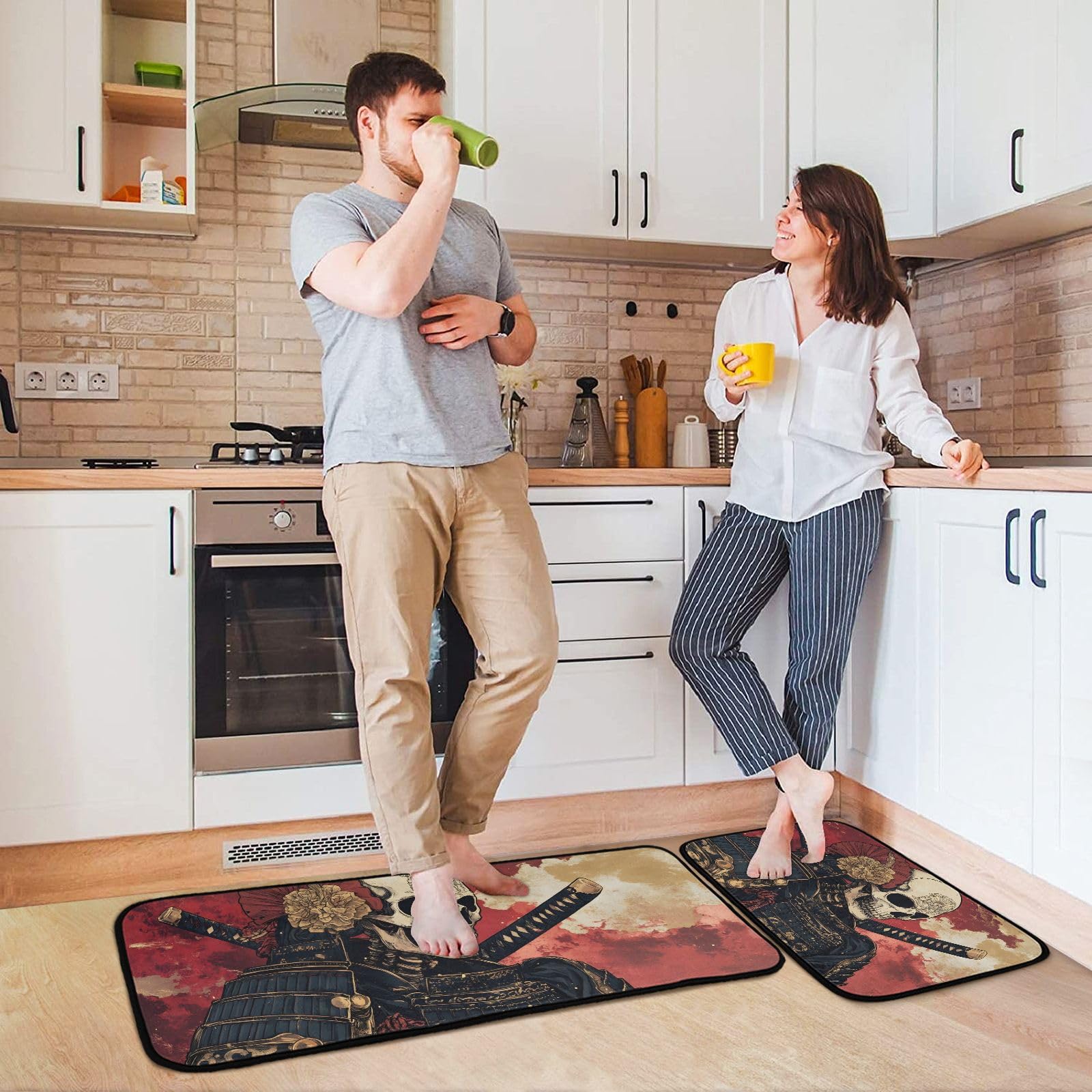 Amazon.com: KYZSXZ Samurai Japanese Kitchen Mat Set, Kitchen Rugs