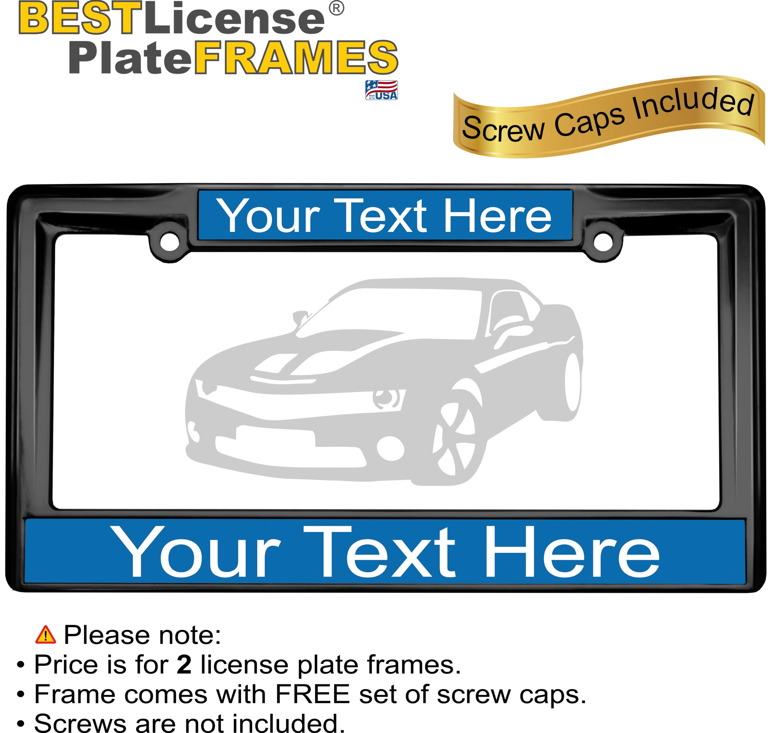 Custom Personalized Heavy Duty Metal Laser Engraved Car License Plate Frame wit - Picture 11 of 113