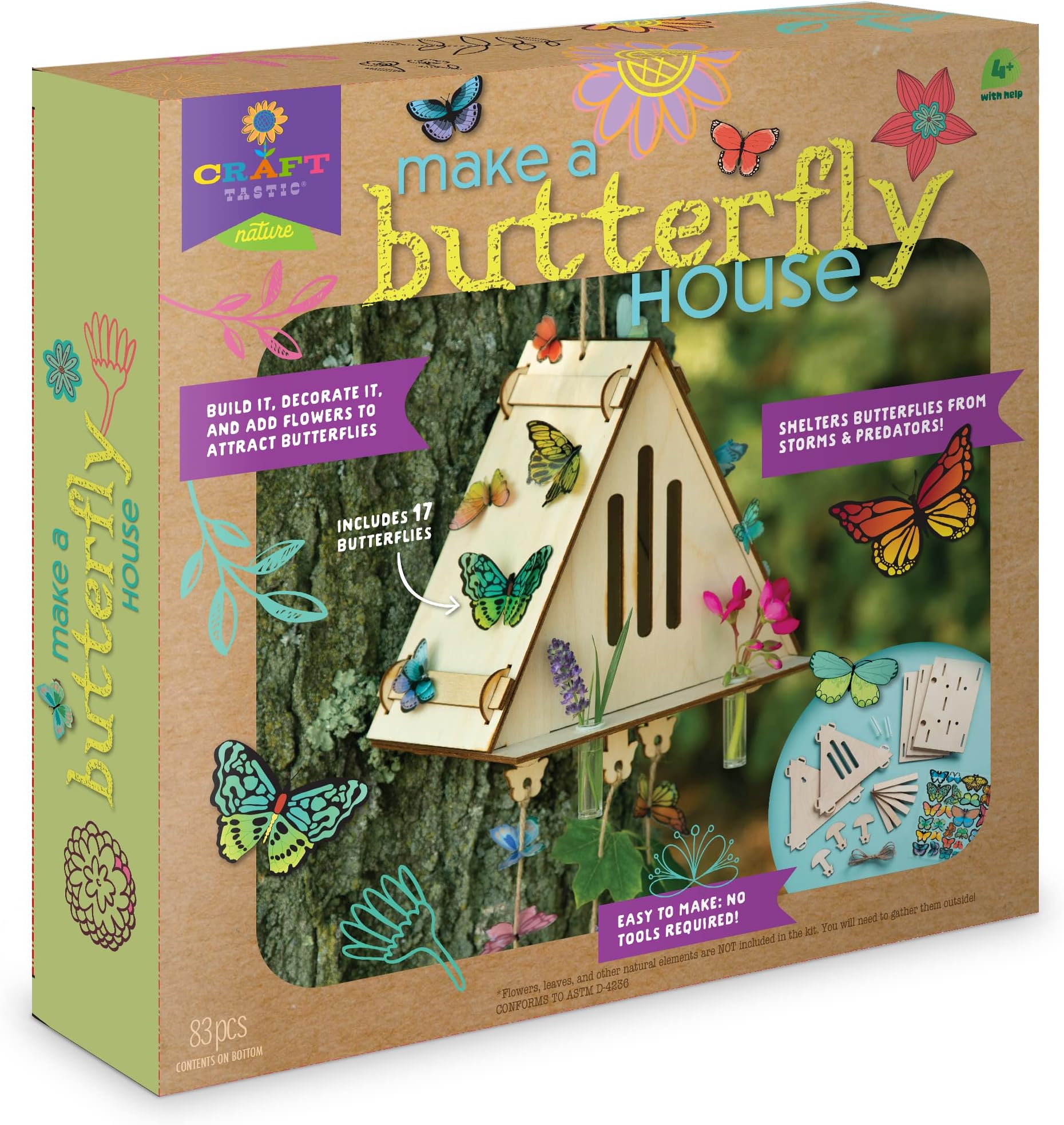 Craft-Tastic Make A Butterfly House Age 4+, White