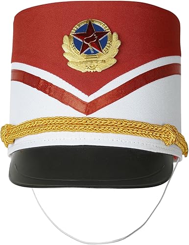 Alvivi Sombrero Majorette para niños, sombrero de soldado de juguete, sombrero de banda de tambor, sombreros de batería para niño y niña, sombrero