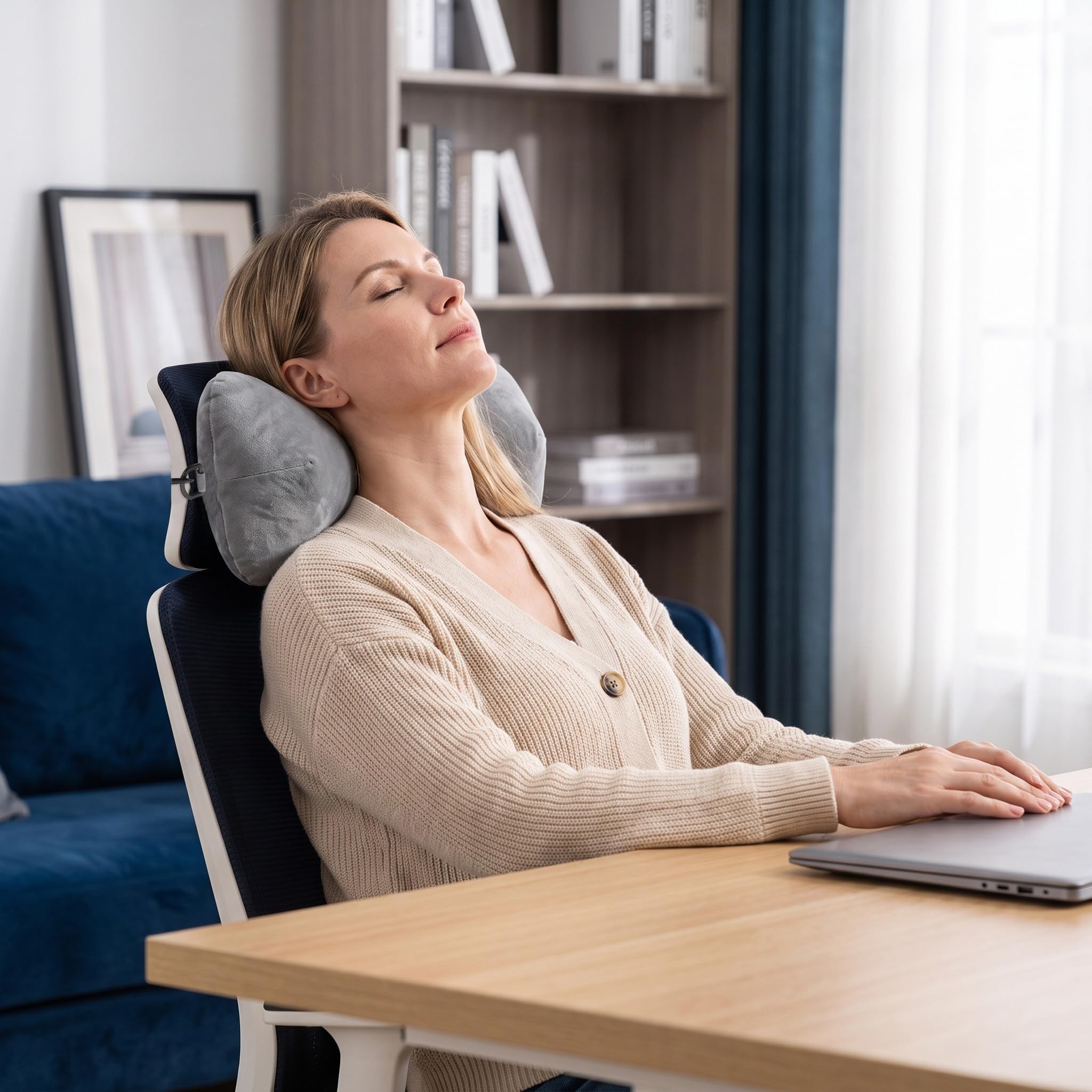 Gatuida Almohada reposacabezas con Forma de Hueso, Soporte Cervical para